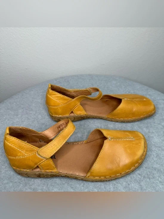 Josef Seibel Rosalie 42 Leather Sandals in Color Mango Floral Sole Women Size 41 - Picture 4 of 10